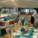 Dining area of charter yacht Miss Toronto