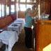 Preparation of bar area on charter yacht Miss Toronto